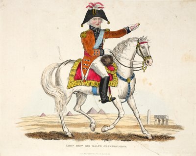 Generalløytnant Sir Ralph Abercrombie, pub av Richard Evans, gravert av Romney, illustrasjon fra An Historical Account of the Battle of Waterloo av William Mudford, 1816 av English School