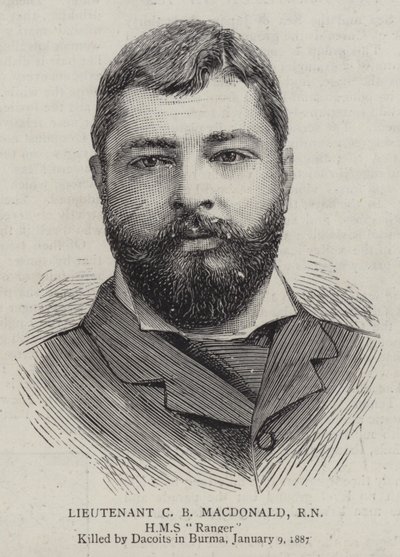 Løytnant C B Macdonald, RN (gravering) av English School