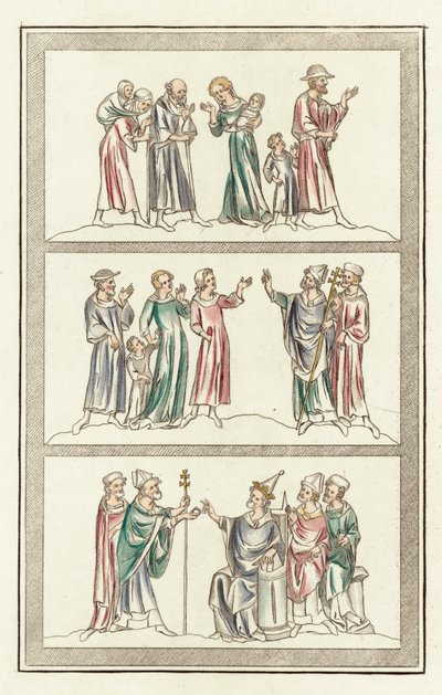 Life of Thomas Becket (farget gravering) av English School