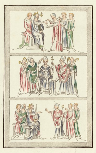 Life of Thomas Becket (farget gravering) av English School