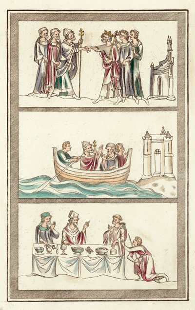 Life of Thomas Becket (farget gravering) av English School