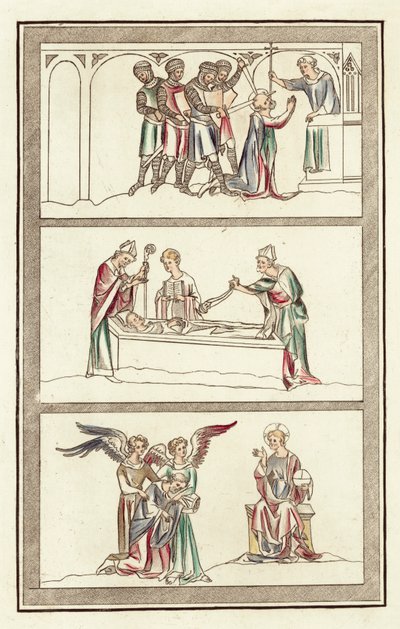 Life of Thomas Becket (farget gravering) av English School