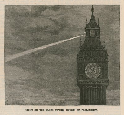 Light of the Clock Tower light, Houses of Parliament av English School