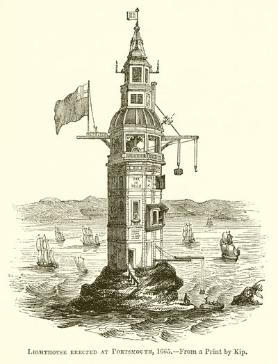 Fyrtårn reist i Portsmouth, 1665 av English School
