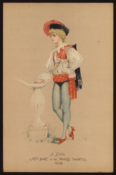 Lily Harold , engelsk skuespillerinne (farge litho) av English School