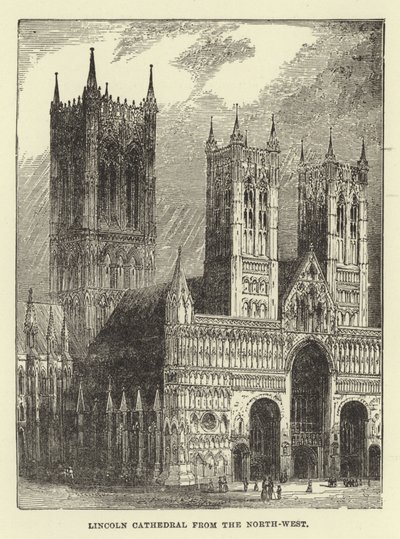 Lincoln Cathedral fra nordvest av English School