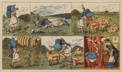 Little Bo-Peep (farge litho) av English School