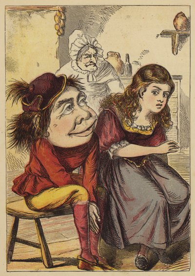 Little Bo-Peep (farget gravering) av English School