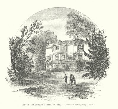 Lille Strawberry Hill i 1813 (gravering) av English School