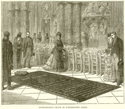Livingstones Grave i Westminster Abbey av English School