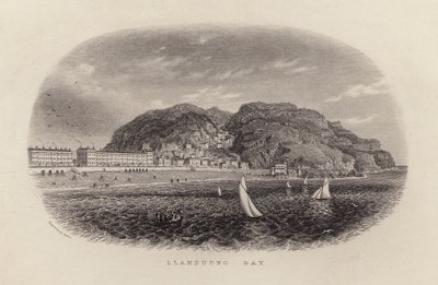 Llandudno-bukten (gravering) av English School