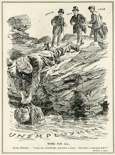 Lloyd George ba arbeidsgivere, bankfolk og arbeidskraft om å samarbeide for å beseire arbeidsledigheten, 1921 av English School