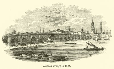 London Bridge i 1827 av English School