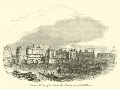 London Bridge like før husene ble revet ned av English School
