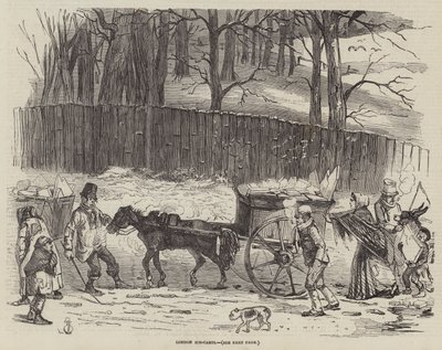 London Ice-Carts (gravering) av English School