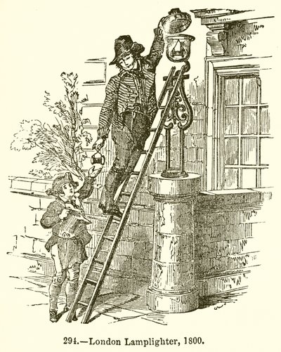 London Lamplighter, 1800 av English School