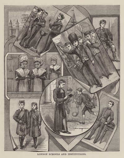 London skoler og institusjoner (gravering) av English School