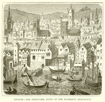 London: The Steelyard, Depot of the Hanseatic Merchants av English School