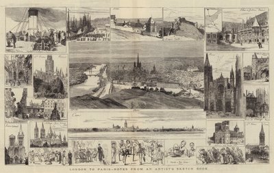 London til Paris, notater fra en kunstners skissebok (gravering) av English School