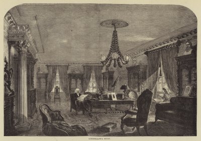 Longfellow's Study (gravering) av English School