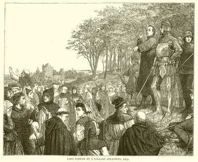 Lord Cobham ved en Lollard Preaching, 1413 av English School