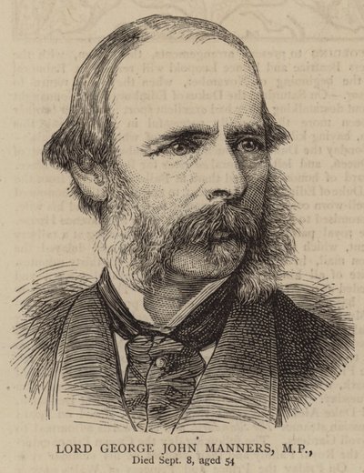Lord George John Manners, MP (gravering) av English School