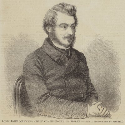 Lord John Manners, Chief Commissioner of Works (gravering) av English School