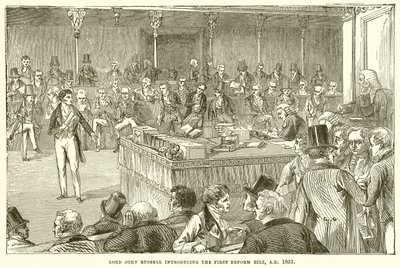 Lord John Russell introduserer det første reformforslaget, 1831 e.Kr av English School