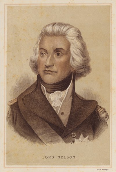 Lord Nelson (farge litho) av English School