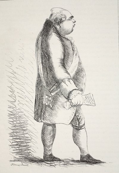 Lord North, faksimile av et gammelt trykk av English School