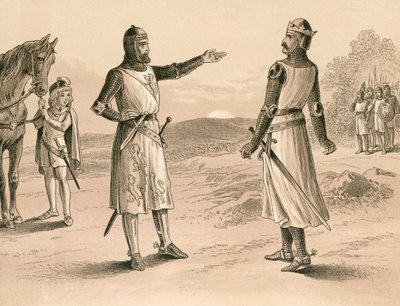 Lord Pembroke og Bruce før slaget ved Methven av English School