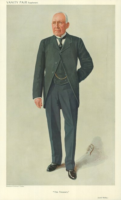 Lord Welby, The Treasury, 10. mars 1910, tegneserie Vanity Fair av English School