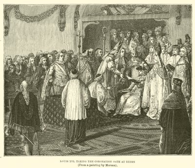 Ludvig XVI avlegger kroningseden i Reims av English School