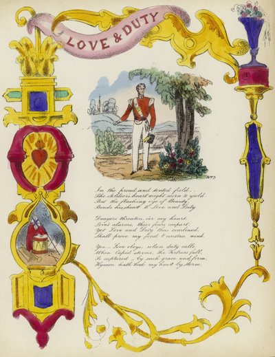 Love & Duty, British Valentines-kort av English School