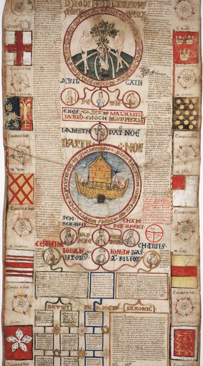 MS Lewis E 201 seksjon 2, Chronicle of the History of the World from Creation to Woden, with a Genealogy of Edward IV, c.1461 av English School