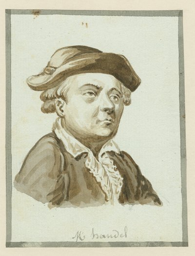 M. Handel, midten av 1800-tallet (blekk på papir) av English School