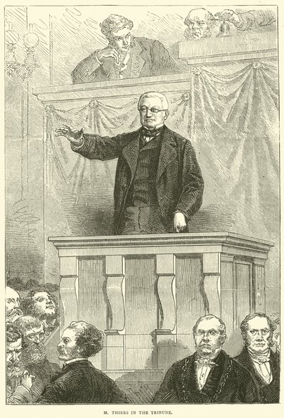 M Thiers i Tribune, 1871 av English School