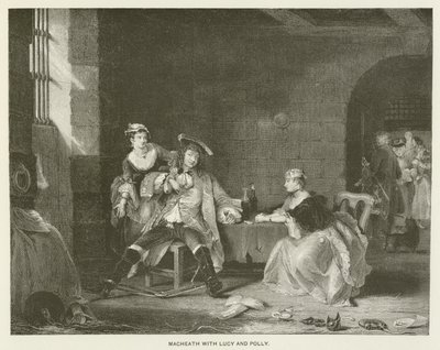 Macheath med Lucy og Polly (gravering) av English School