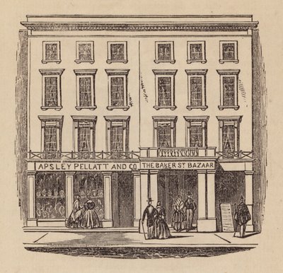 Madame Tussaud og sønns utstilling (gravering) av English School