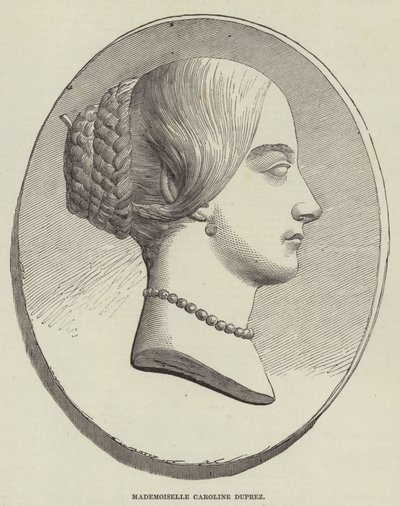 Mademoiselle Caroline Duprez (gravering) av English School
