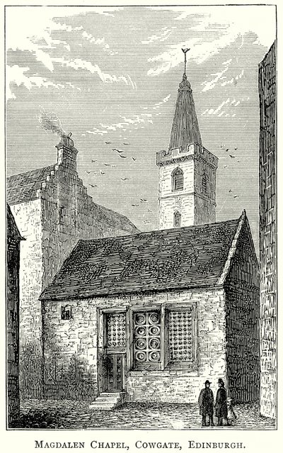 Magdalen kapell, Cowgate, Edinburgh (gravering) av English School