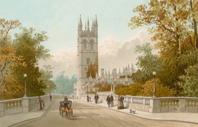 Magdalen fra broen--Oxford av English School