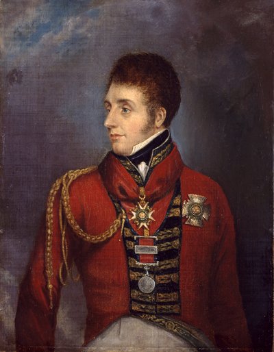 Generalmajor Den ærede Sir William Ponsonby, ca. 1815 av English School