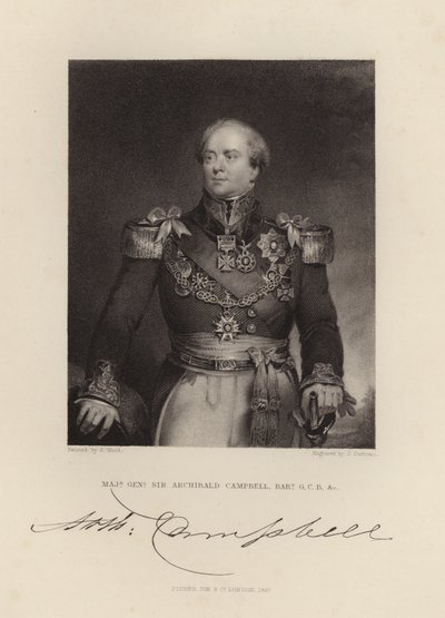 Generalmajor Sir Archibald Campbell av English School