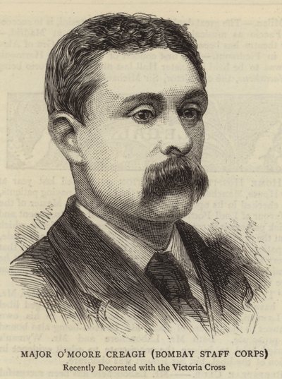Major O'Moore Creagh, Bombay Staff Corps (gravering) av English School