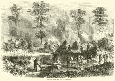 Lage kull til krutt, oktober 1870 av English School