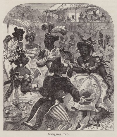 Malagasey Ball (gravering) av English School