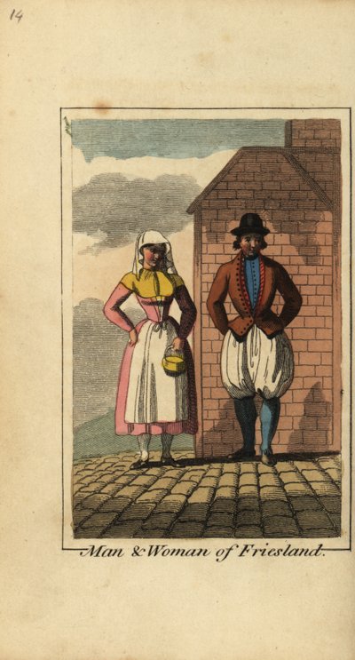 Mann og kvinne fra Friesland, Holland av English School