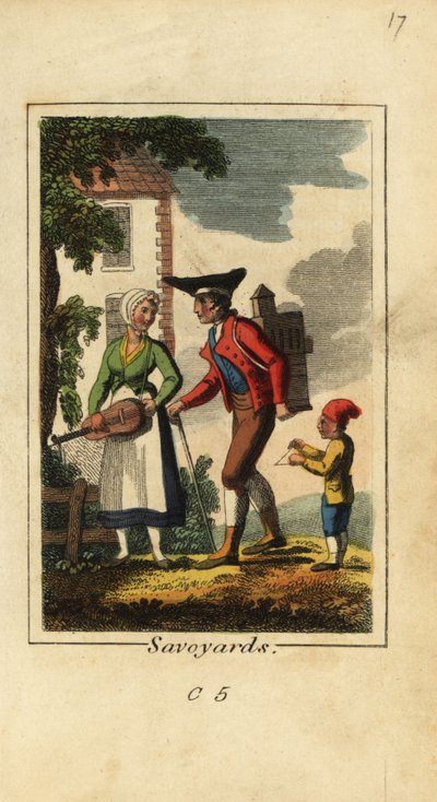 Mann og kvinne fra Savoy eller Savoie av English School