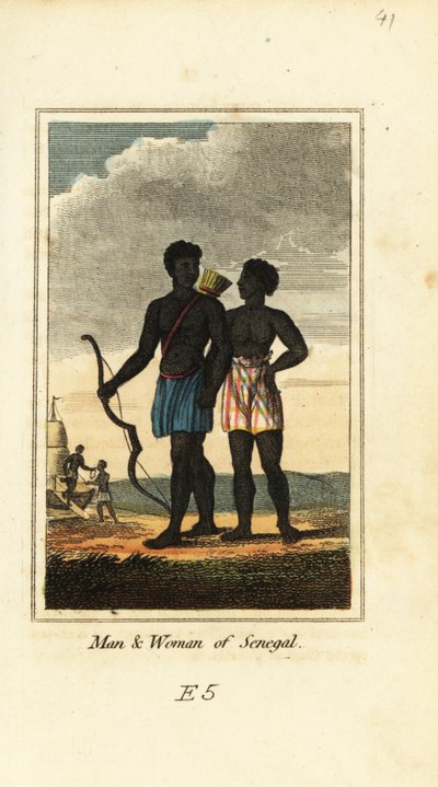 Mann og kvinne fra Senegal av English School